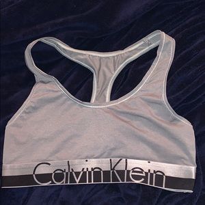 Calvin Klein Gray Racerback Bralette.